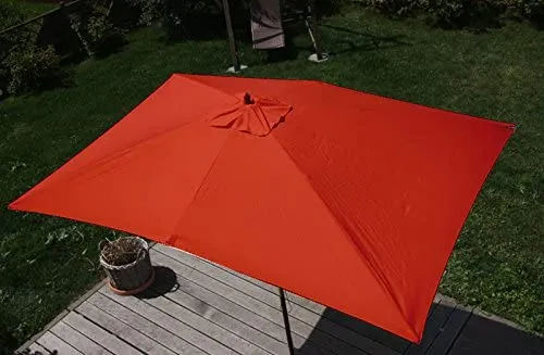 Parasol de jardin 2x3m polyester/bois 6kg terracotta 04_0003819