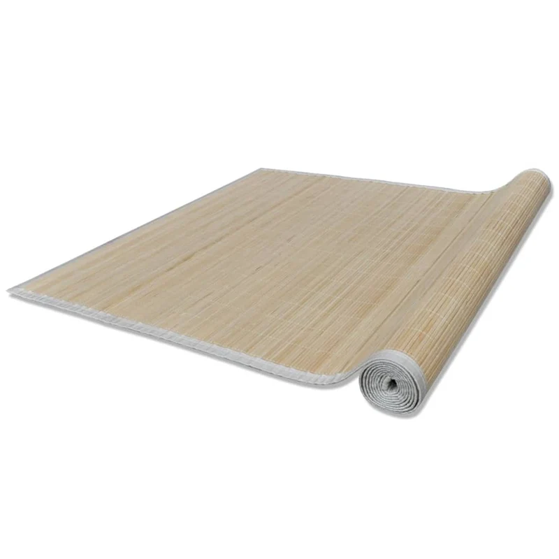 Tapis en bambou naturel à latte Rectangulaire 150 x 200 cm DEC023829