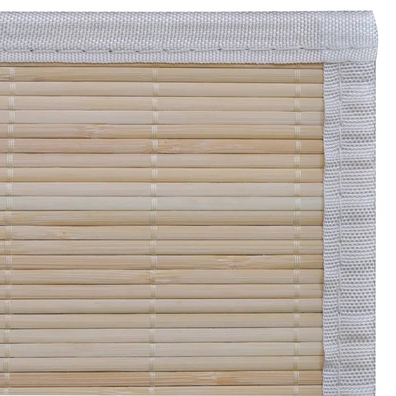 Tapis en bambou naturel à latte Rectangulaire 150 x 200 cm DEC023829
