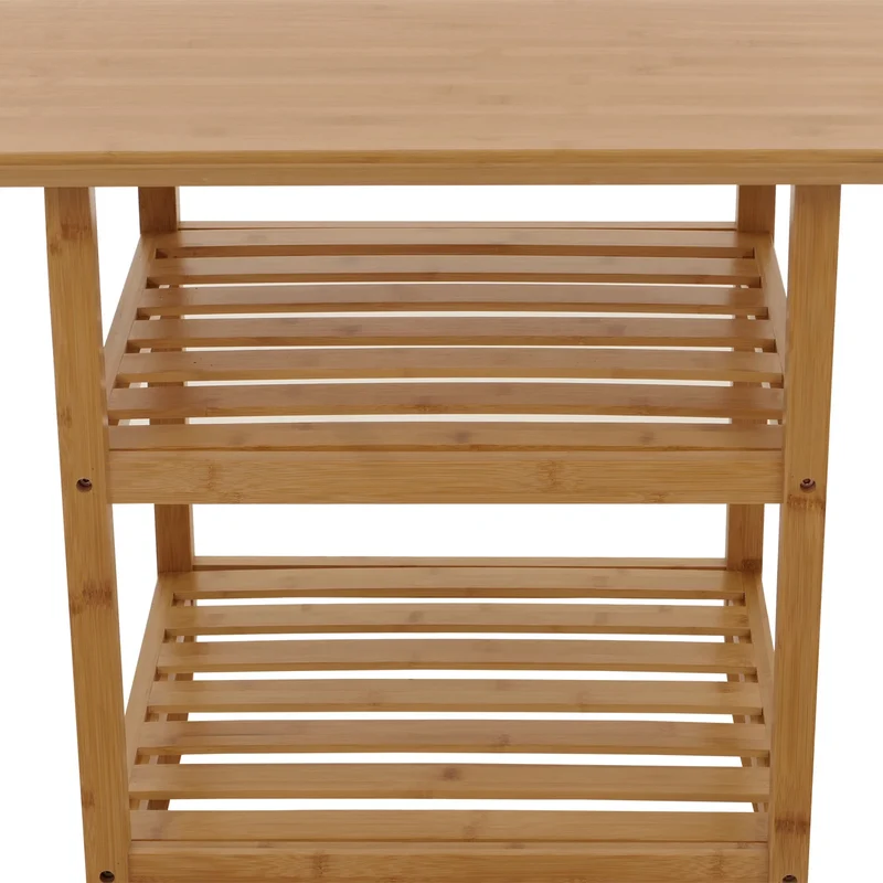 Table polyvalente moderne avec rangement salon 100 x 60 cm stable design en bambou naturel 04_0009776