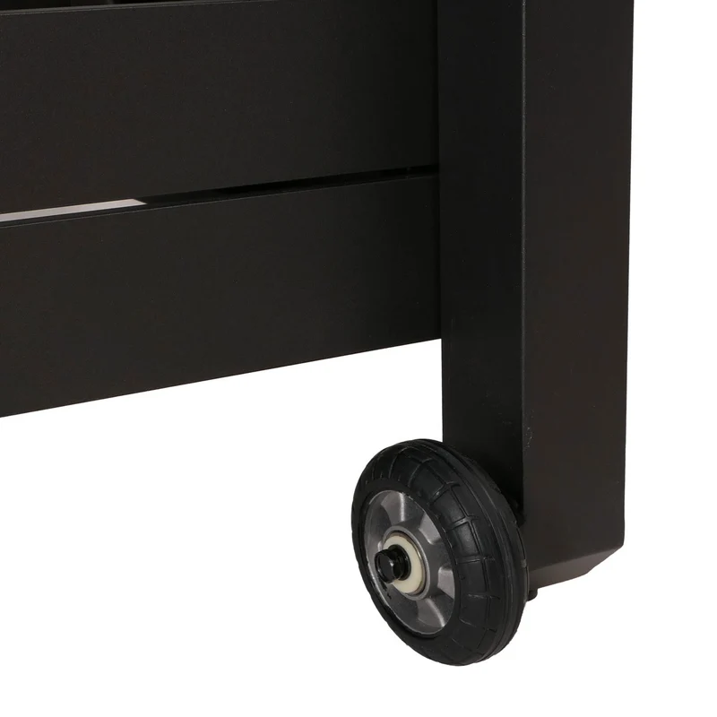 Lit de jardin double avec fonction bain de soleil avec rideaux coussin crème 10 cm en aluminium noir 04_0009741