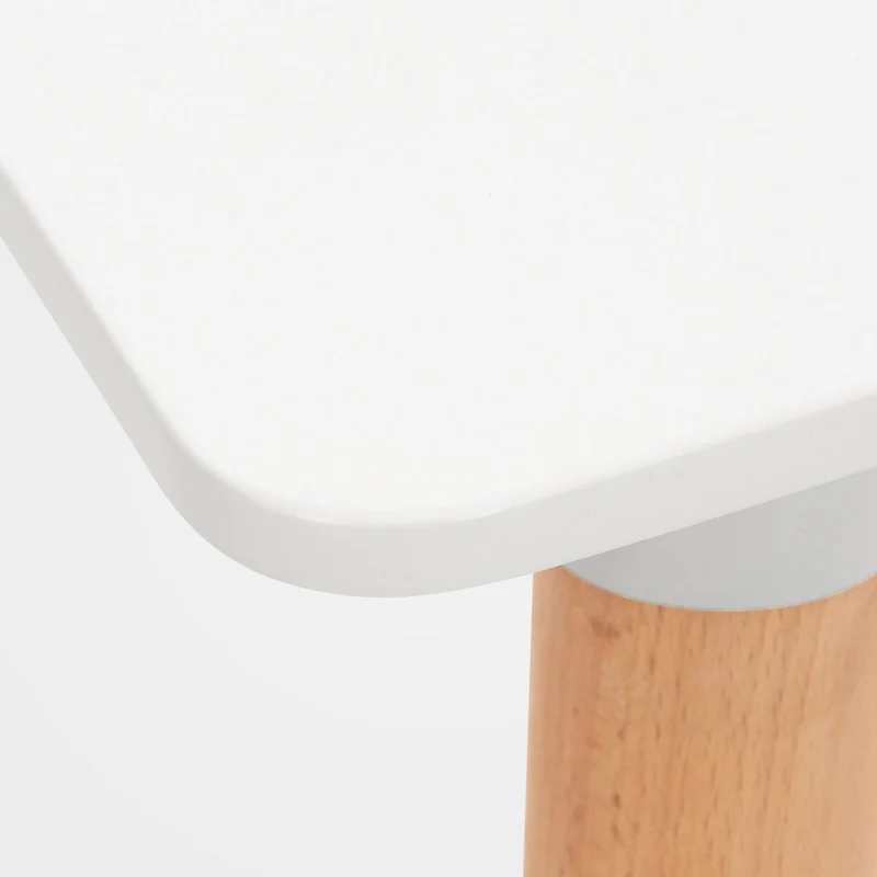 Table de cuisine table d'appoint largeur 60 cm hauteur 75 cm MDF blanc 10_0005532