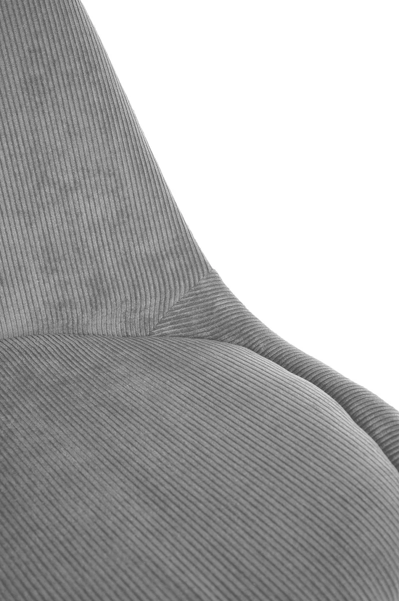 Chaise de salle à manger x1 design scandinave en velours côtelé gris et pieds en bois clair 10_0002278