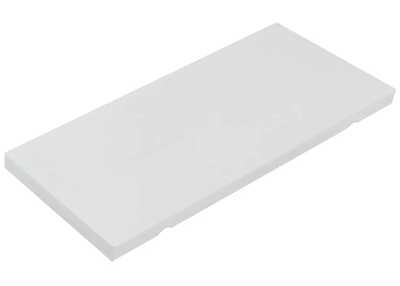 Panneau mural modulable étagère murale avec planches et tiges 100 x 50 cm système perforé contreplaqué blanc 04_0009082