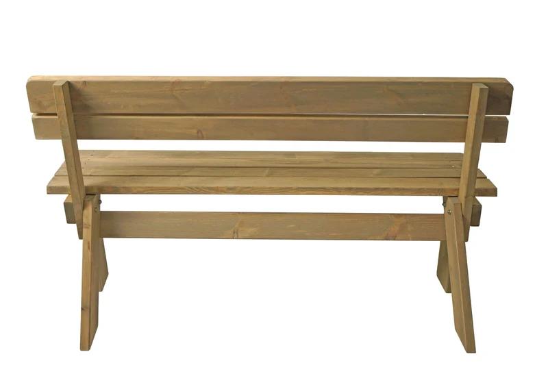 Banc de jardin avec dossier en bois massif 3 places 148 cm finition naturelle 04_0010262