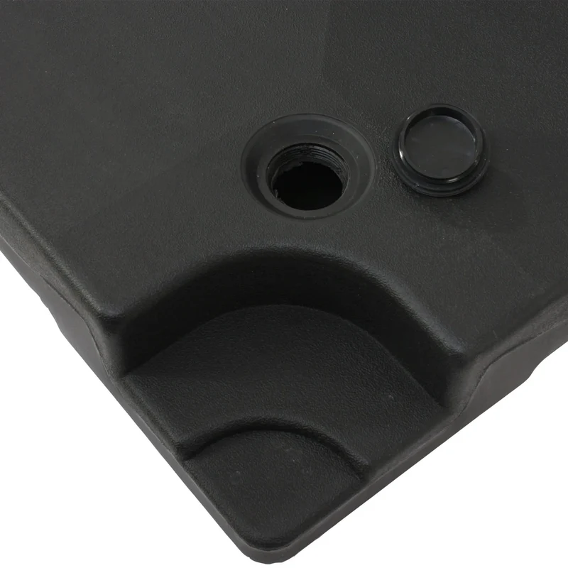 Support de parasol robuste modulable 103 x 103 x 10 cm facile à transporter en plastique anthracite 04_0011447