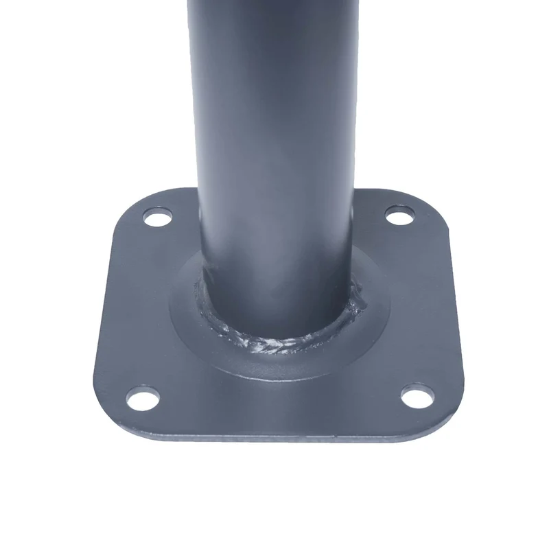 Support de parasol pour montage sur sol avec fixation durable 30 x 13,5 x 13,5 cm en acier noir 04_0010932