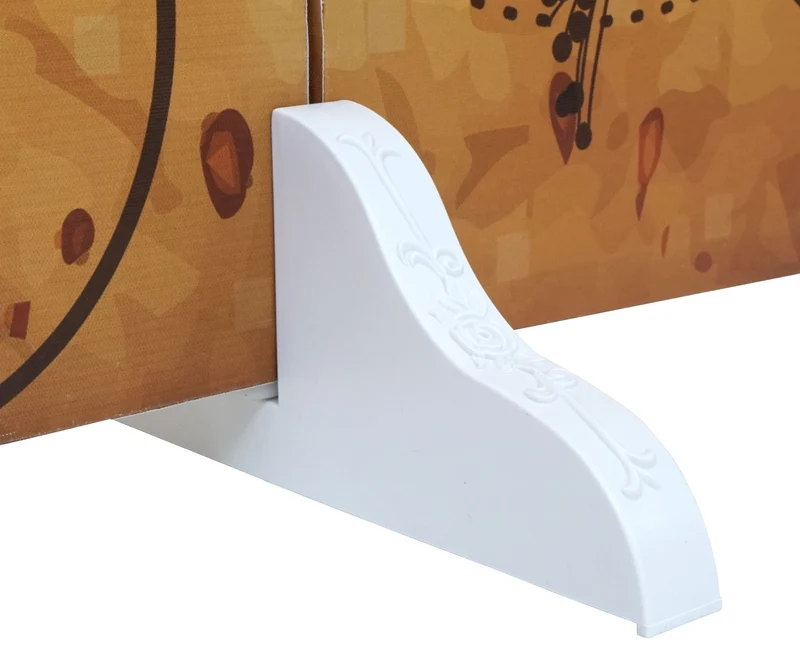 Lot de 3 supports pour paravent stabilisateurs décoration intérieure 11 x 30 x 2,7 cm en plastique blanc 04_0011431