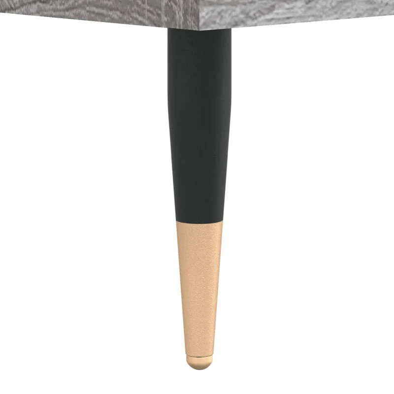Table basse avec 2 tiroirs et 4 compartiments 102 x 44,5 x 50 cm bois d'ingénierie gris et métal DEC039972