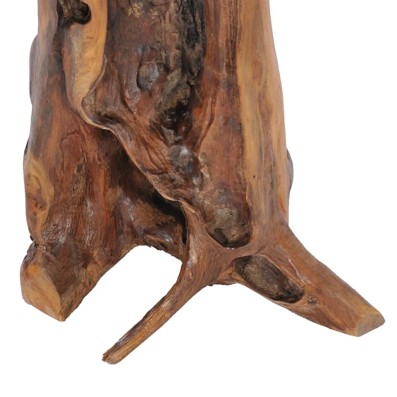 Table d'appoint ronde en racine de teck massif – pièce artisanale unique – bois naturel DEC037051