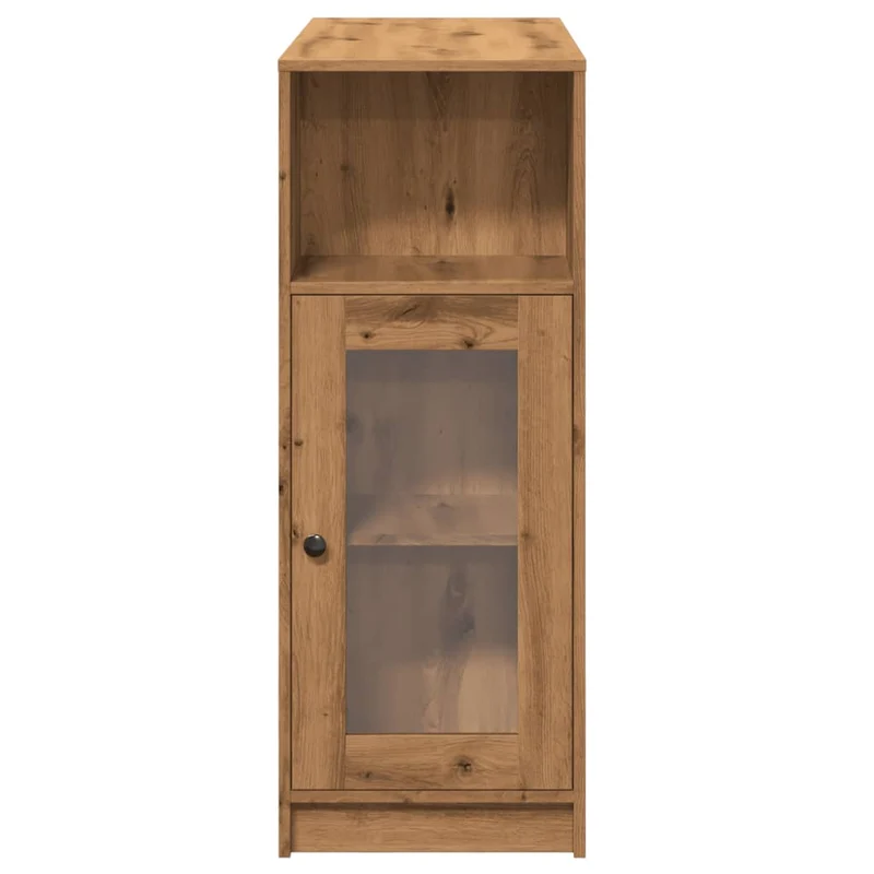 Table de bar compacte avec rangement intégré – finition chêne artisanal – 101 × 40 × 103,5 cm DEC036365