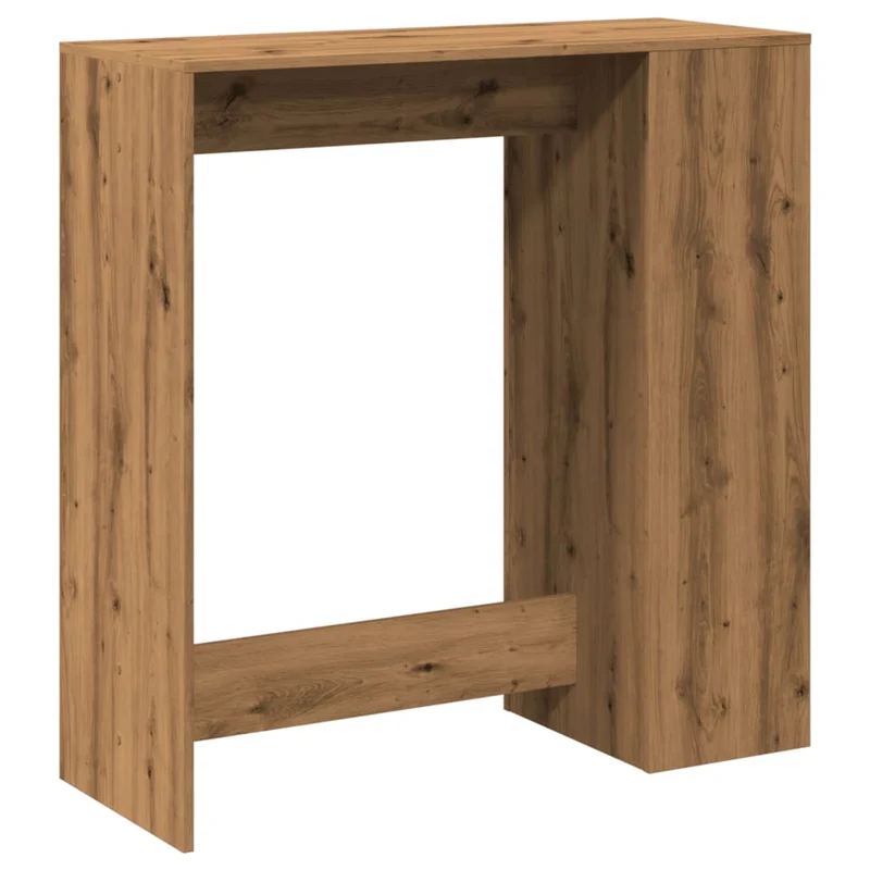 Table de bar compacte avec rangement intégré – finition chêne artisanal – 101 × 40 × 103,5 cm DEC036365