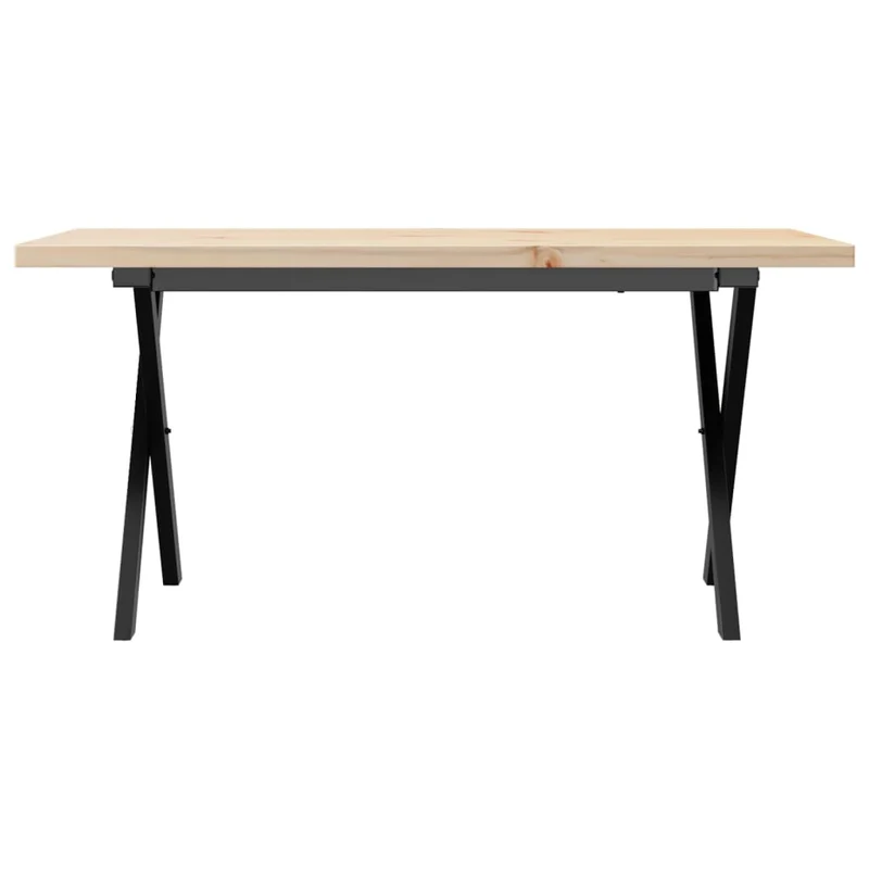 Table basse rectangulaire style industriel cadre en x 100 x 50 x 45,5 cm bois de pin et acier DEC036256