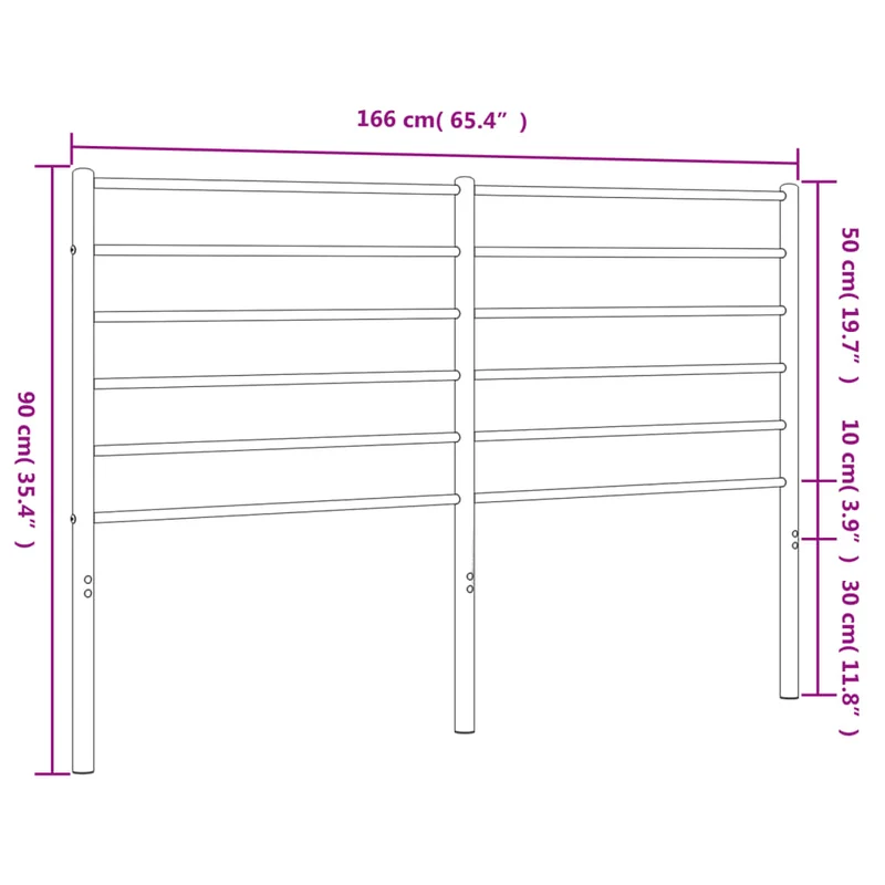 Tête de lit accessoire couchage chambre à coucher meuble 160 cm métal blanc TDL0202473