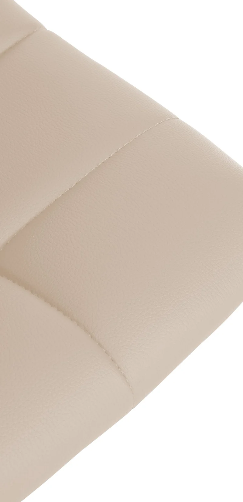 Lot de 2 tabourets de bar en synthétique crème base métal chromé réglable en hauteur et repose-pieds TDB10639