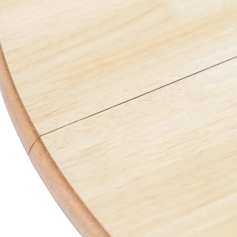 Table à manger ronde conviviale – pied central blanc et plateau bois naturel – Ø 106 cm DEC036772