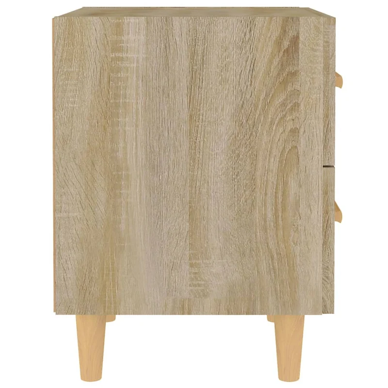 Lot de 2 tables de chevet avec deux tiroirs 40 x 35 x 47,5 cm bois d'ingénierie couleur chêne DEC035231