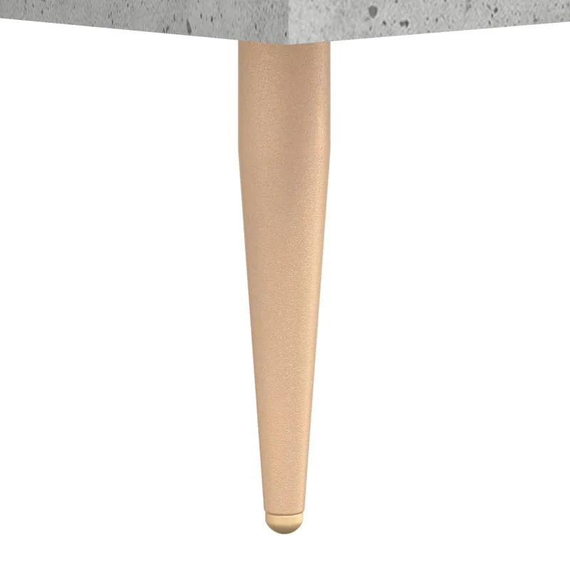 Table de chevet avc tiroir et compartiment ouvert 40 x 35 x 47,5 cm bois d’ingénierie gris et fer DEC033990