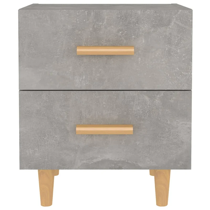 Table de chevet avec deux tiroirs 40 x 35 x 47,5 cm bois d'ingénierie gris DEC033983