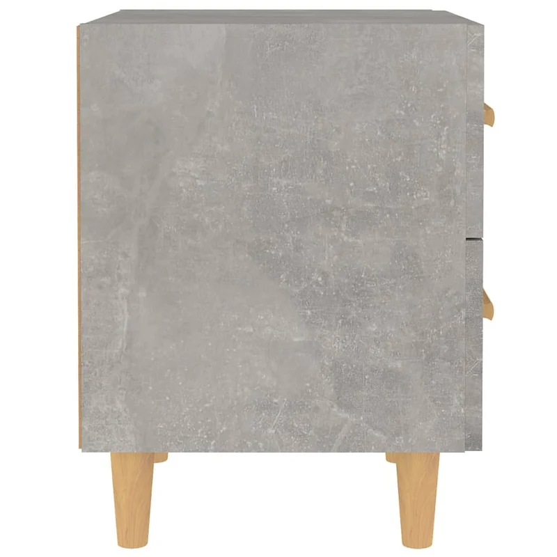 Table de chevet avec deux tiroirs 40 x 35 x 47,5 cm bois d'ingénierie gris DEC033983