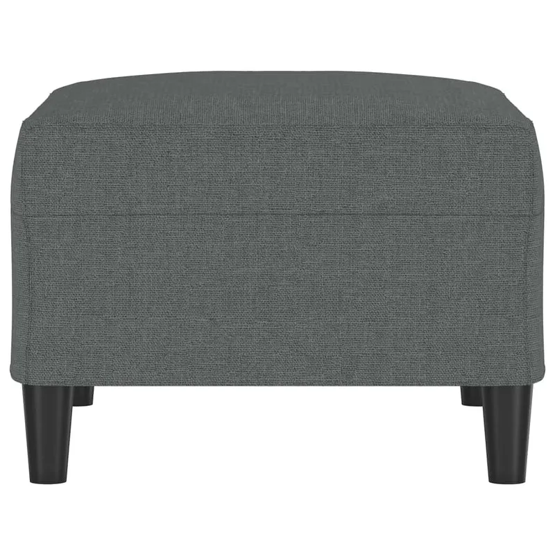 Repose-pieds rectangulaire moderne en tissu gris anthracite 70 × 55 cm DEC030323