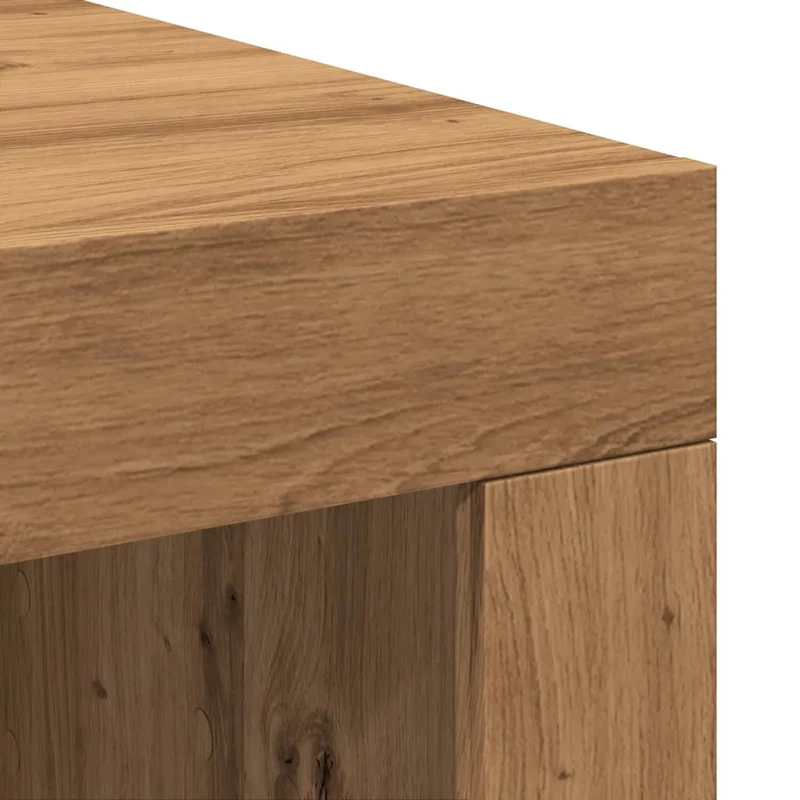 Table basse rectangulaire en bois d’ingénierie – Style moderne couleur chêne 102 x 50 x 35 cm DEC038291