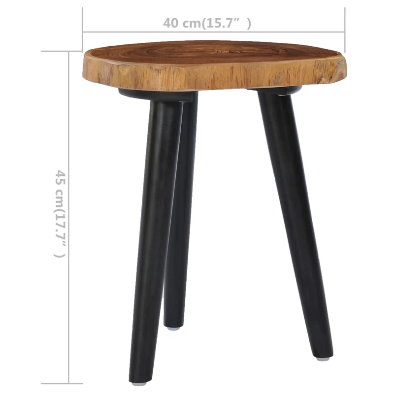 Petit table d'appoint artisanale en racine de teck – Chaque pièce est unique 40 x 45 cm DEC037055
