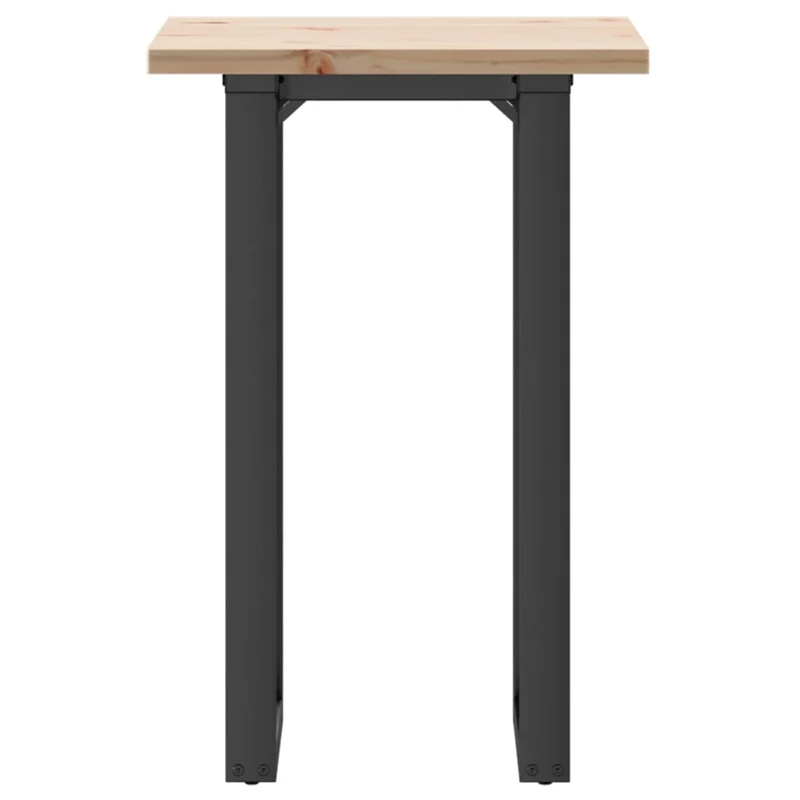 Table d'appoint design industriel 50 x 50 x 75,5cm bois de pin massif et acier DEC036789
