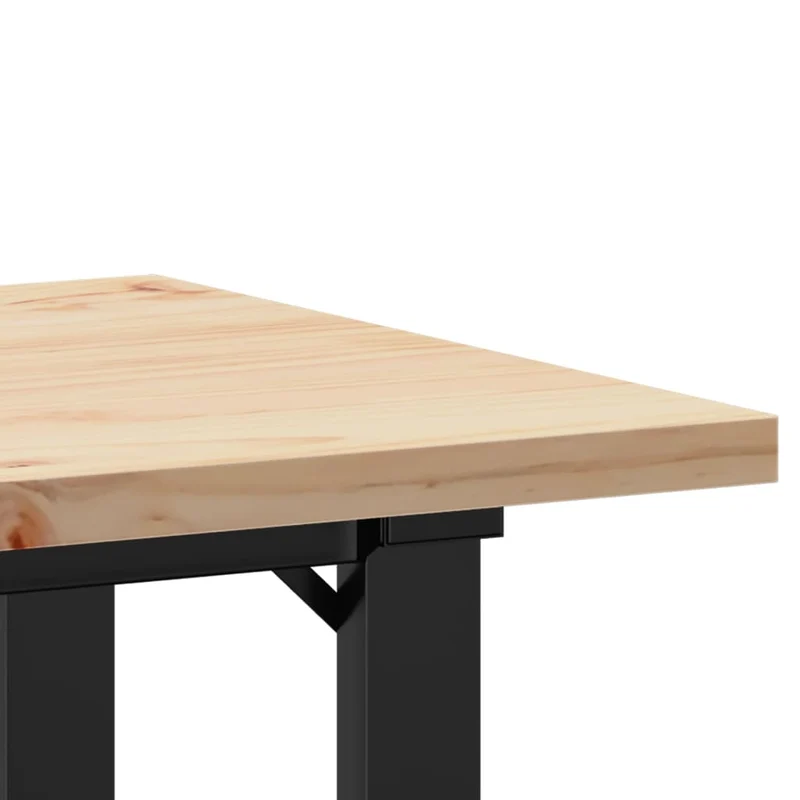 Table d'appoint design industriel 50 x 50 x 75,5cm bois de pin massif et acier DEC036789