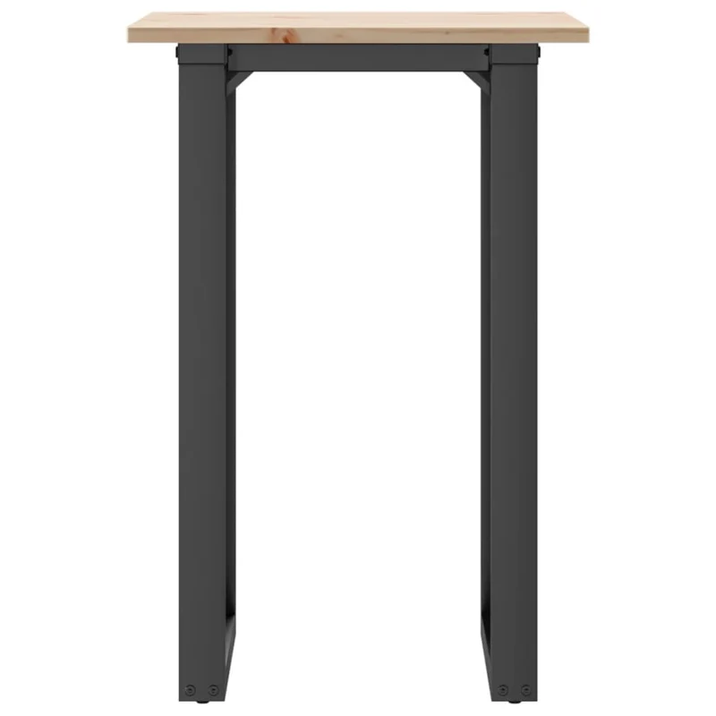 Table d'appoint design industriel 50 x 50 x 75 cm bois de pin et acier DEC036788