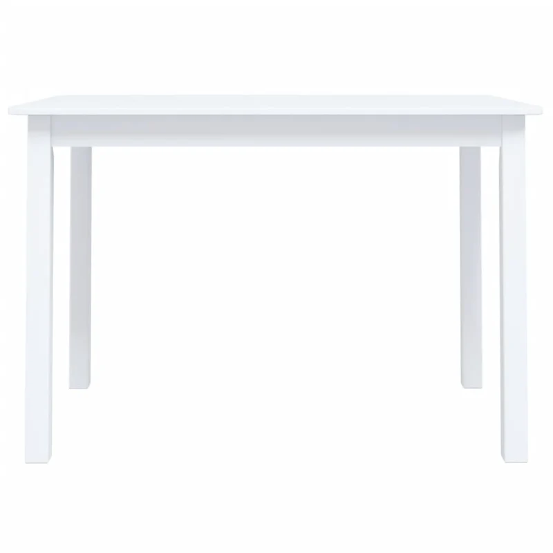 Table de salle à manger design moderne 114 x 71 x 75 cm bois d'hévéa et MDF blanc DEC036759