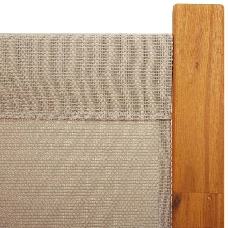 Cloison de séparation pliante 6 panneaux en bois d’acacia et textilène – Intérieur & extérieur – 420 x 180 cm – Taupe DEC031136