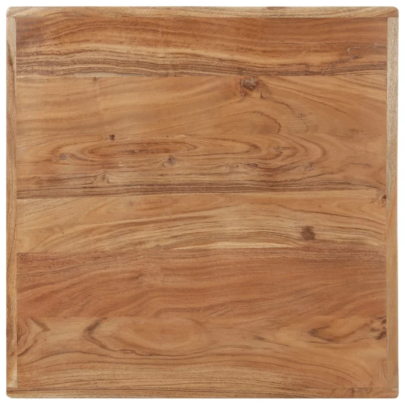 Table d'appoint auxiliaire table bistro 60 x 60 x 76 cm bois d'acacia massif et fonte DEC036528