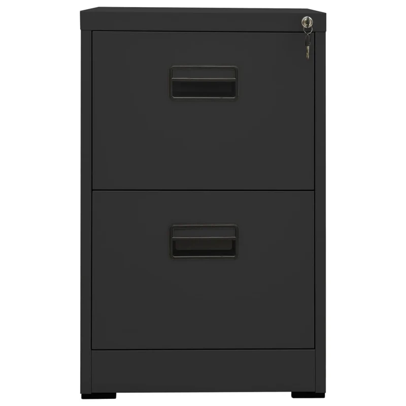 Caissons à tiroirs meuble de bureau avec 2 tiroirs 46 x 62 x 72,5 cm en acier anthracite DEC024501