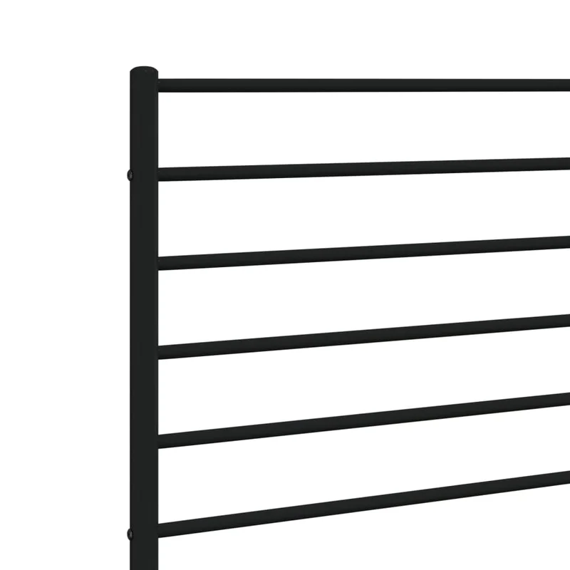 Tête de lit accessoire couchage chambre à coucher meuble 135 cm métal noir TDL0202439
