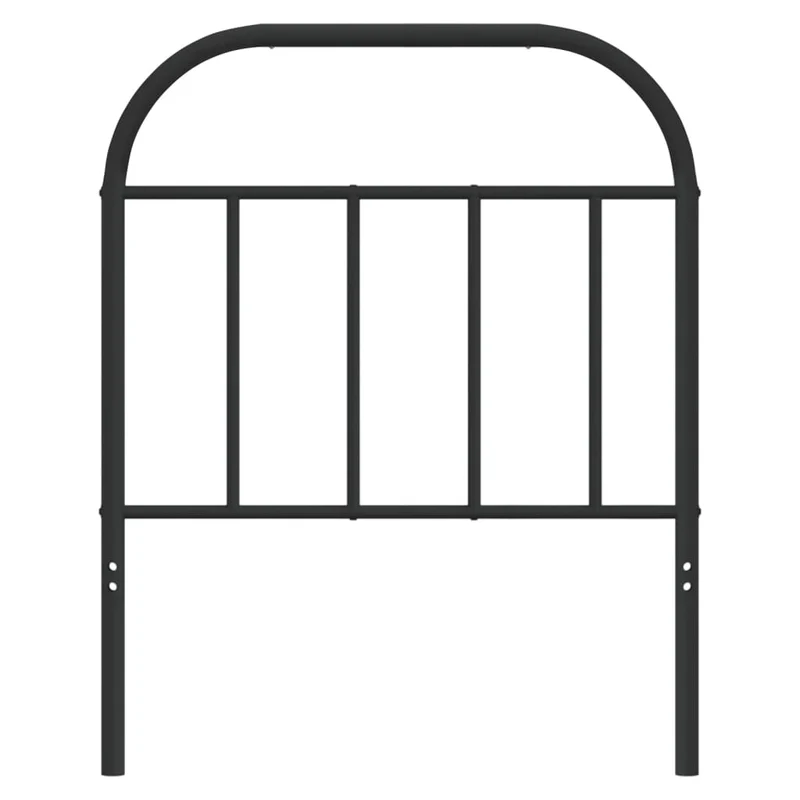 Tête de lit accessoire couchage chambre à coucher meuble 75 cm métal noir TDL0202409