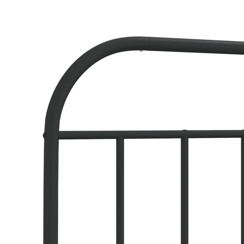 Tête de lit accessoire couchage chambre à coucher meuble 80 cm métal noir TDL0202405