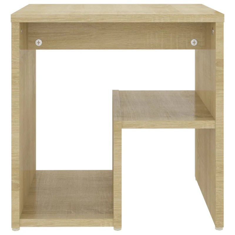 Table de chevet avec étagères 40 x 30 x 40 cm bois d'ingénierie couleur chêne DEC033822
