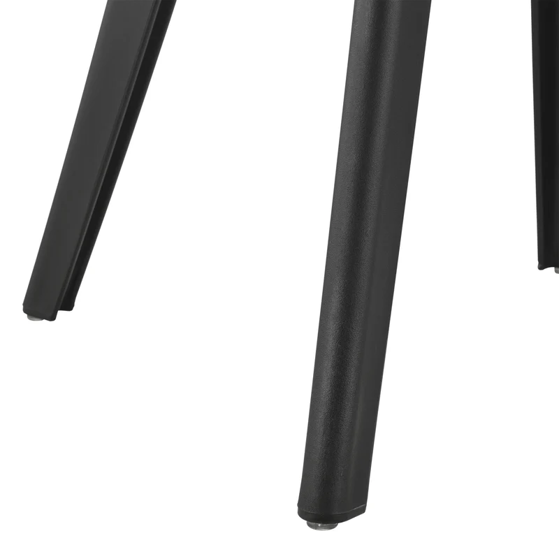 Set de 4 Chaises Design Chaise de Cuisine Salle à Manger Plastique Blanc et Noir 03_0003706