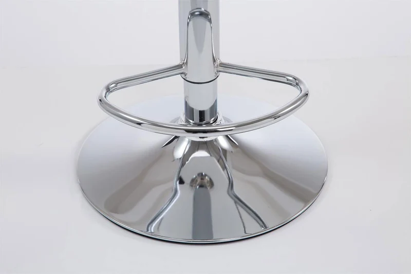 Lot de 2 tabourets de bar pivotant design moderne en tissu gris support en métal chromé 10_0004269