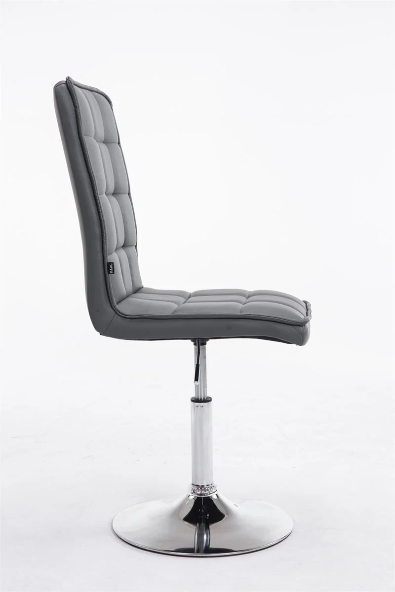 Lot de 2 chaises de salle à manger hauteur réglable en synthétique gris CDS10057