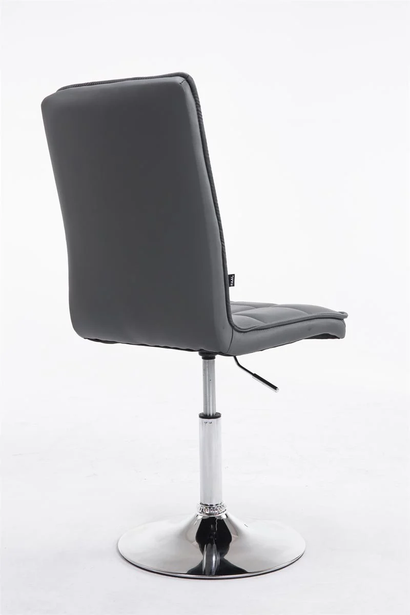 Lot de 2 chaises de salle à manger hauteur réglable en synthétique gris CDS10057