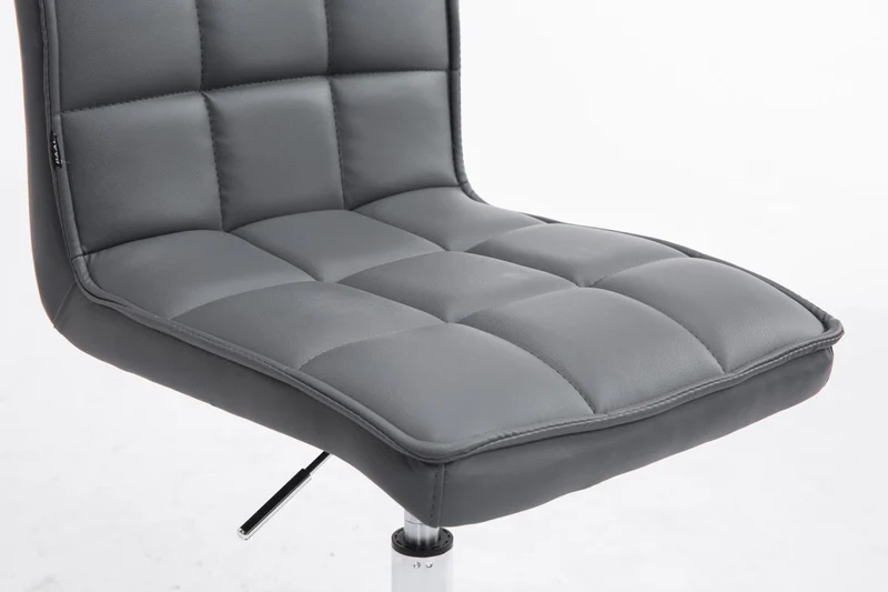 Lot de 2 chaises de salle à manger hauteur réglable en synthétique gris CDS10057