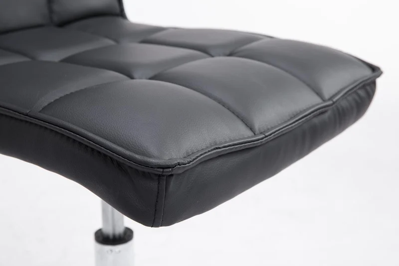 Lot de 2 chaises de salle à manger hauteur réglable en synthétique noir CDS10060