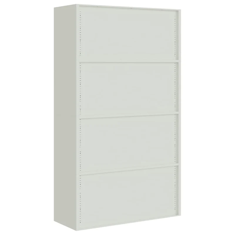 Caissons à tiroirs meuble de bureau portes verrouillables 105 x 40 x 180 cm acier gris clair DEC024534