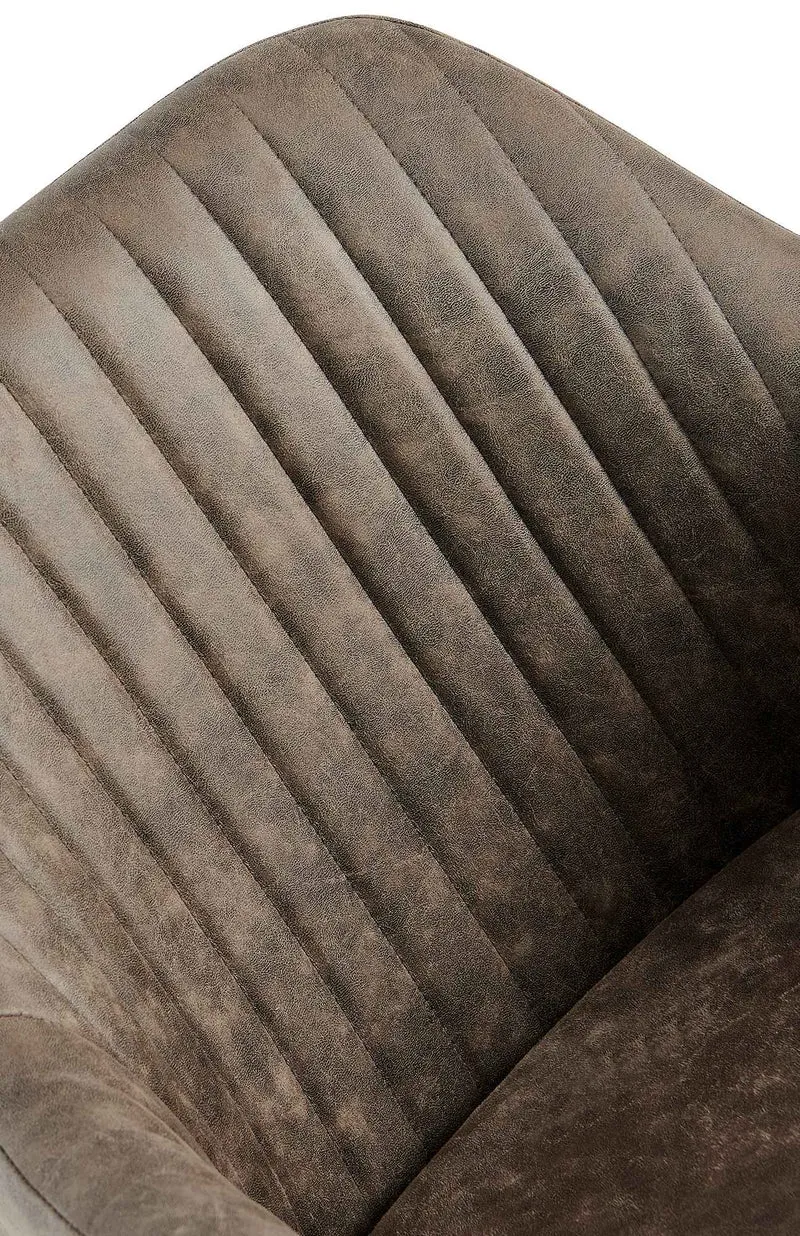 Fauteuil en velours gris à piétement étoile en métal noir – Chaise confortable style contemporain 10_0007704