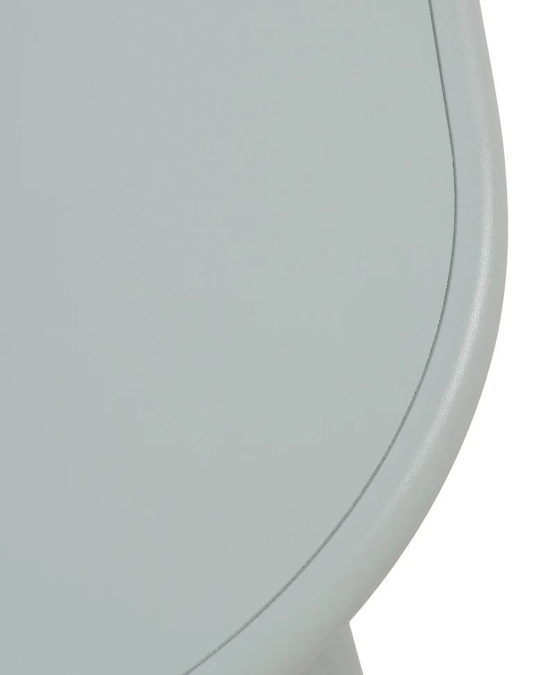 Table basse ovale intérieur / extérieur en polypropylène recyclé couleur turquoise 80 x 45 cm 10_0009236