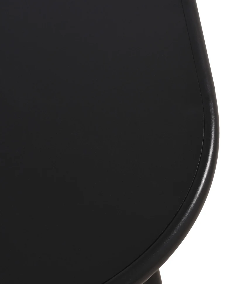 Table basse ovale intérieur / extérieur en polypropylène recyclé couleur noir 80 x 45 cm 10_0009189