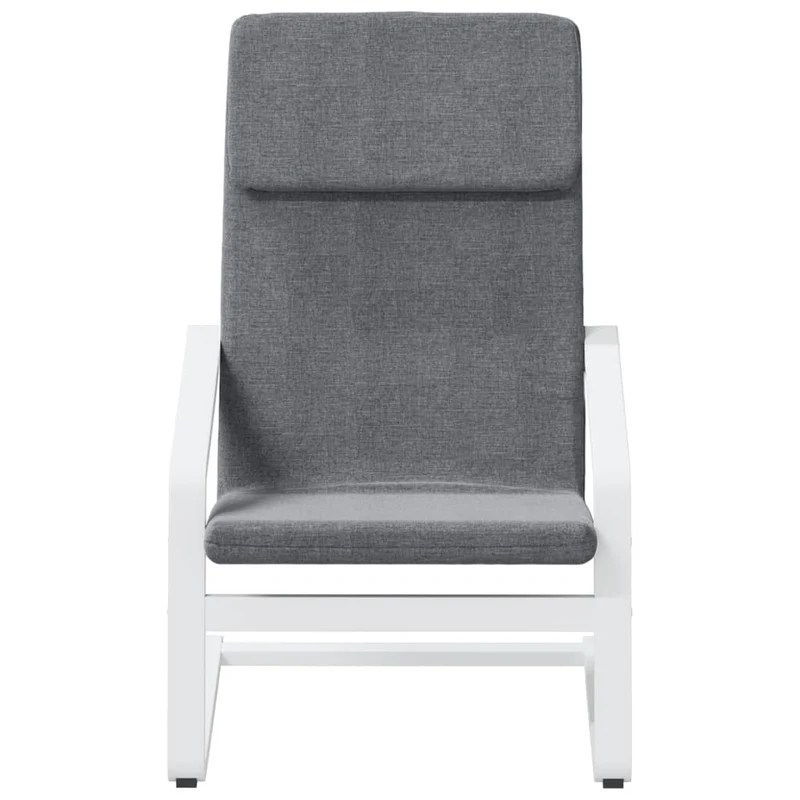 Fauteuil lounge chaise de canapé design moderne avec repose-pied en tissu gris foncé DEC026520
