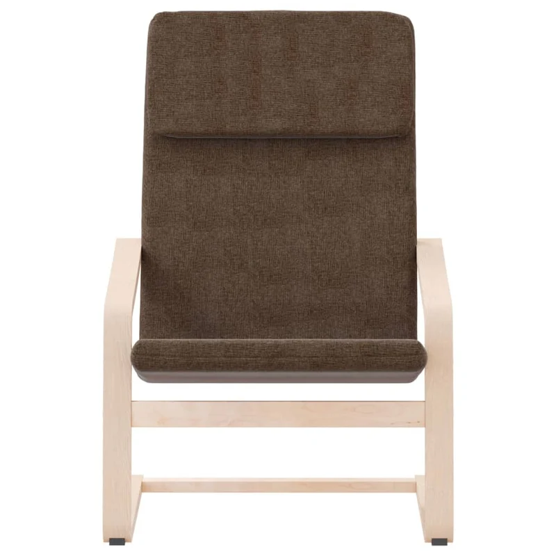 Fauteuil chaise de canapé design simple en tissu marron foncé DEC026718
